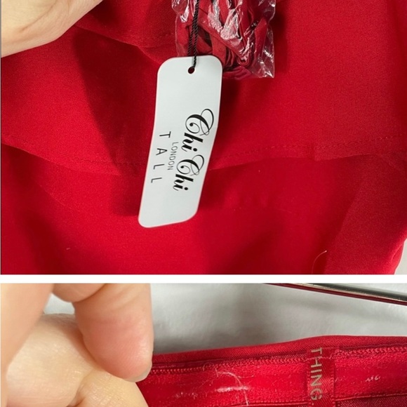 Chi chi London tall red strapless dress - Picture 4 of 8